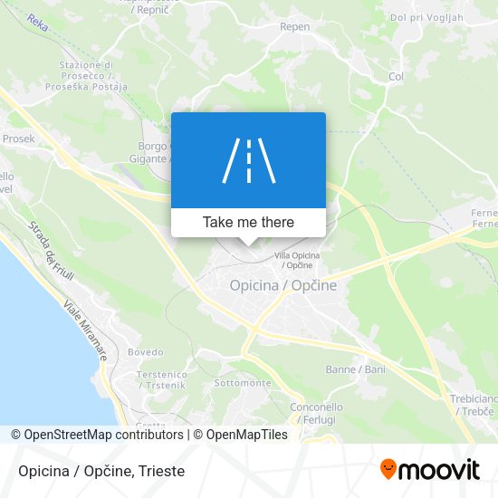Opicina / Opčine map