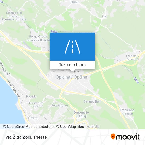 Via Žiga Zois map