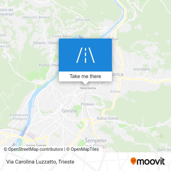 Via Carolina Luzzatto map