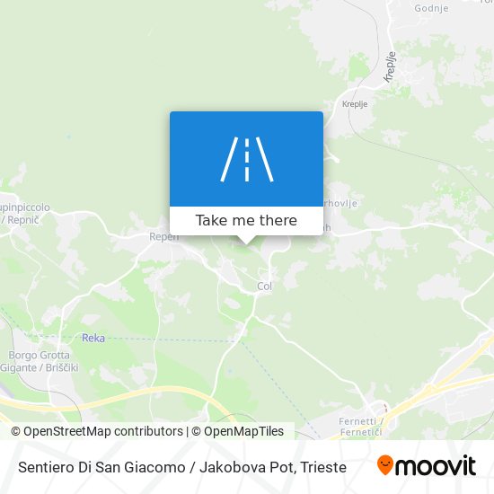 Sentiero Di San Giacomo / Jakobova Pot map