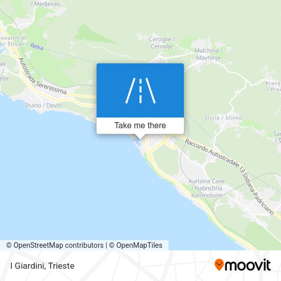 I Giardini map