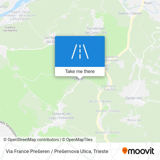 Via France Prešeren / Prešernova Ulica map