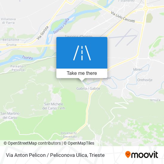 Via Anton Pelicon / Peliconova Ulica map