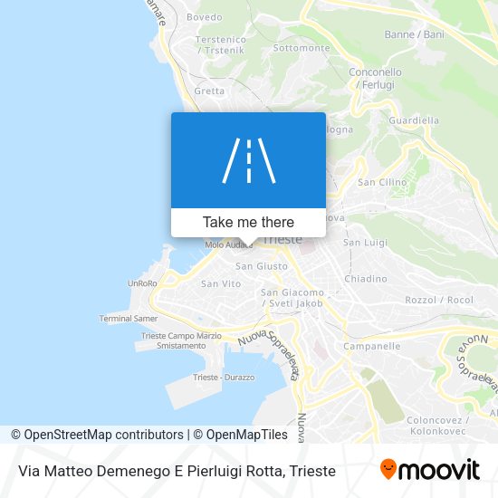 Via Matteo Demenego E Pierluigi Rotta map