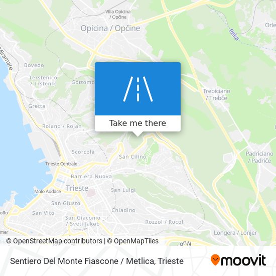 Sentiero Del Monte Fiascone / Metlica map