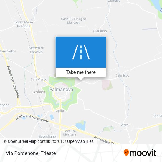 Via Pordenone map