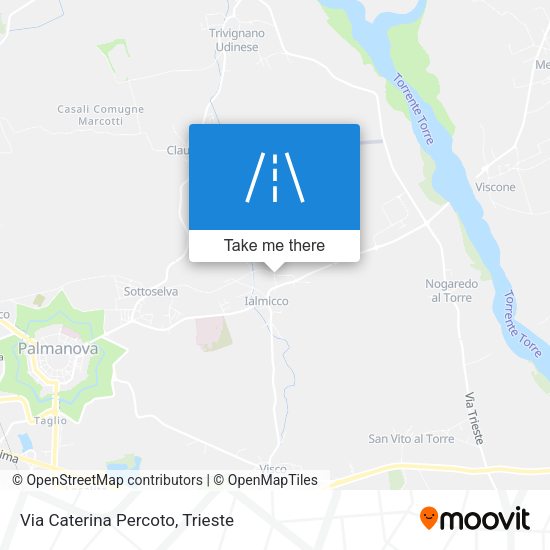 Via Caterina Percoto map