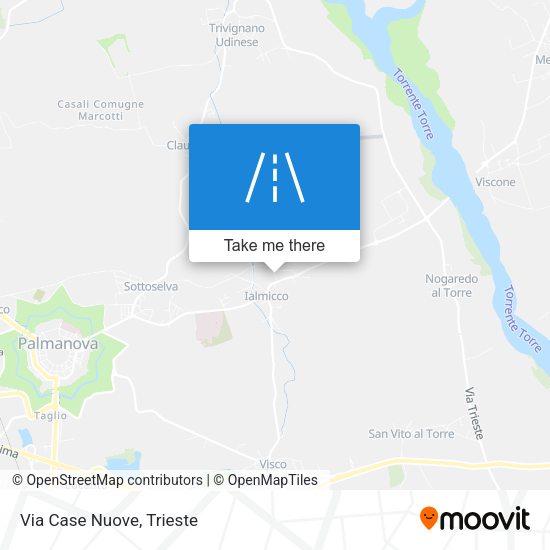 Via Case Nuove map