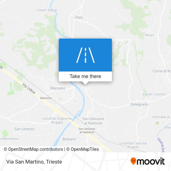 Via San Martino map