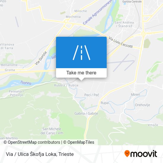 Via / Ulica Škofja Loka map