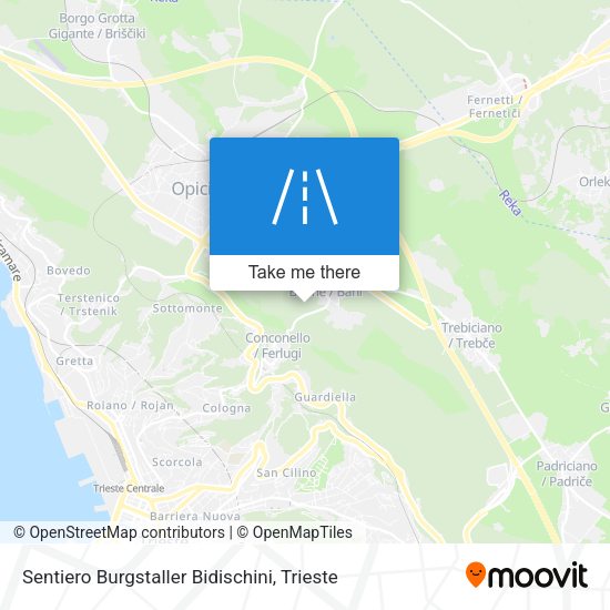 Sentiero Burgstaller Bidischini map