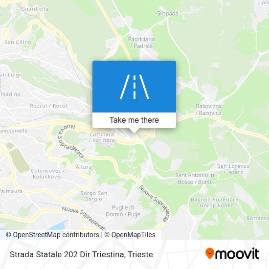 Strada Statale 202 Dir Triestina map