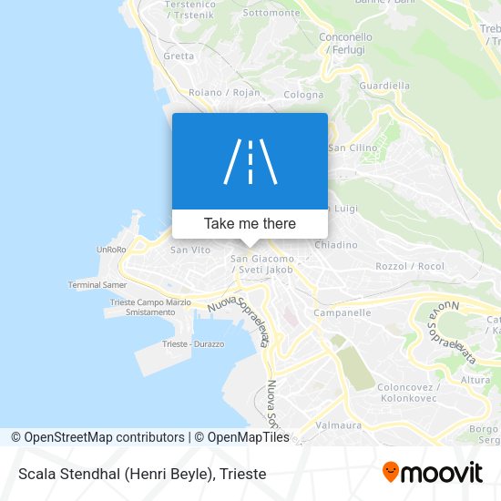 Scala Stendhal (Henri Beyle) map