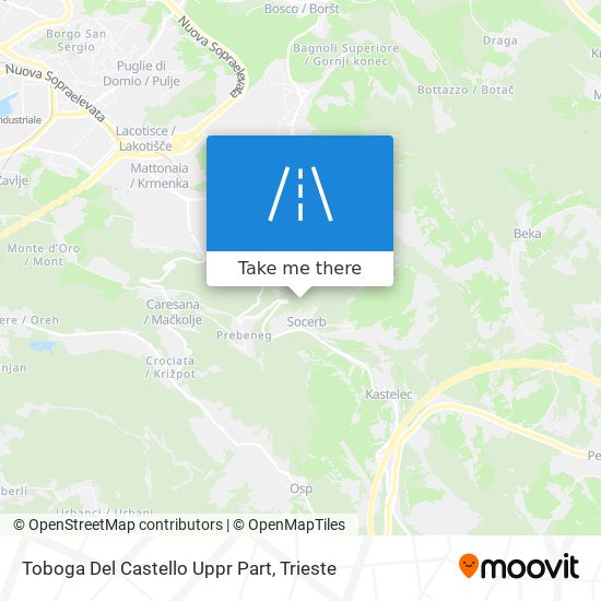 Toboga Del Castello Uppr Part map