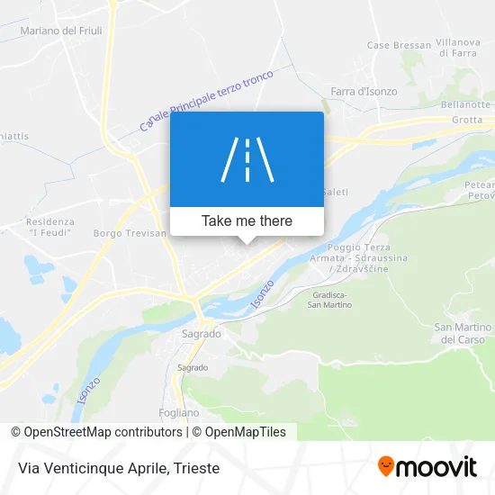Via Venticinque Aprile map