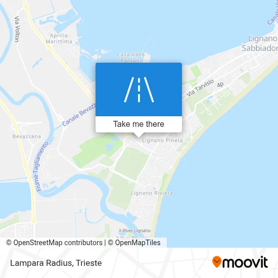 Lampara Radius map