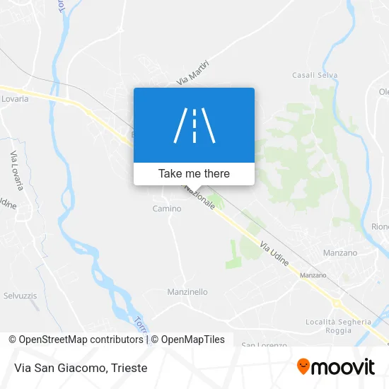 Via San Giacomo map