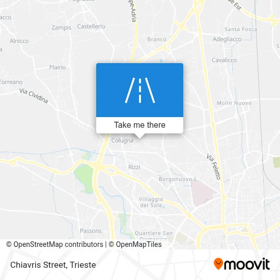 Chiavris Street map