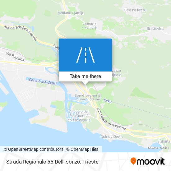 Strada Regionale 55 Dell'Isonzo map