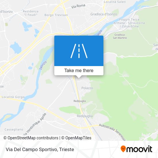Via Del Campo Sportivo map