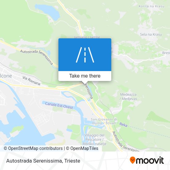 Autostrada Serenissima map