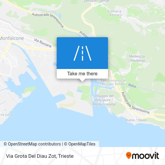 Via Grota Del Diau Zot map