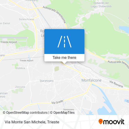 Via Monte San Michele map