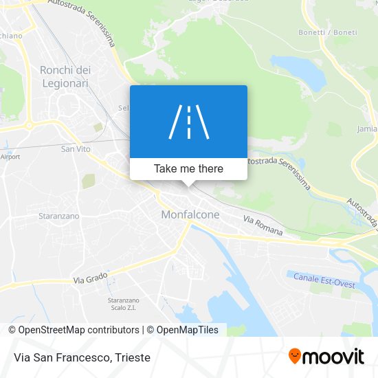 Via San Francesco map