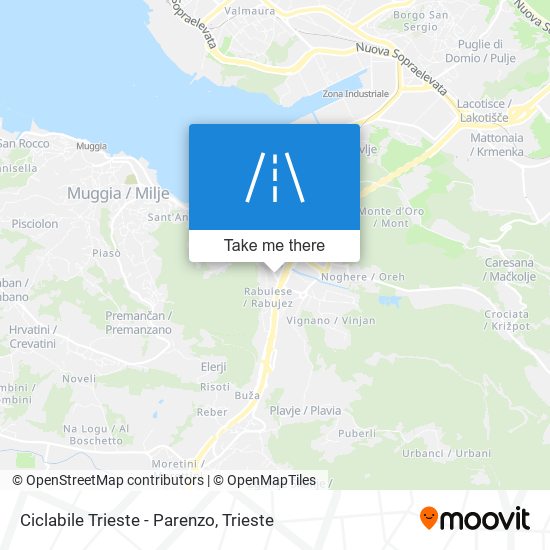 Ciclabile Trieste - Parenzo map