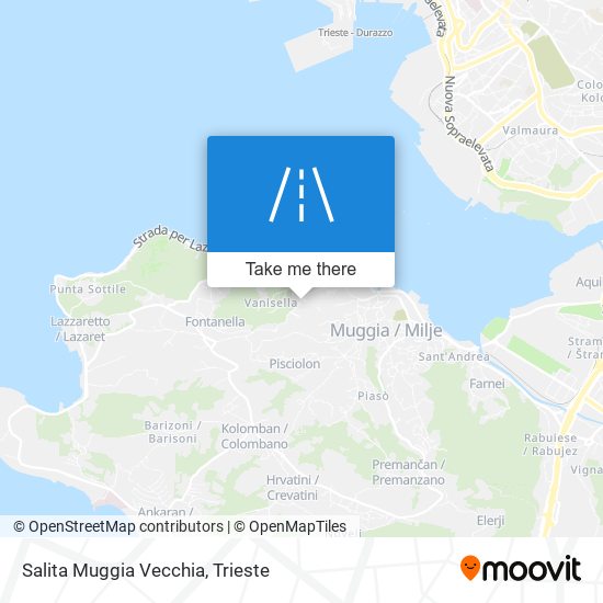 Salita Muggia Vecchia map