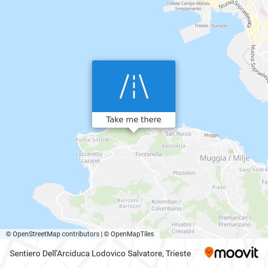 Sentiero Dell'Arciduca Lodovico Salvatore map