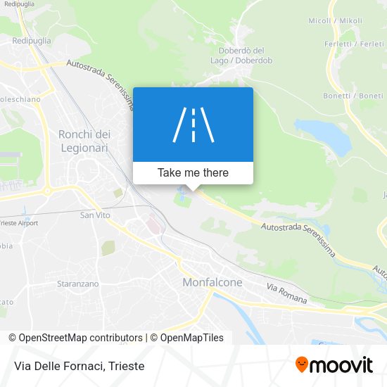 Via Delle Fornaci map