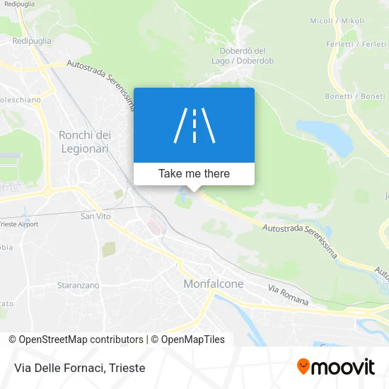 Via Delle Fornaci map