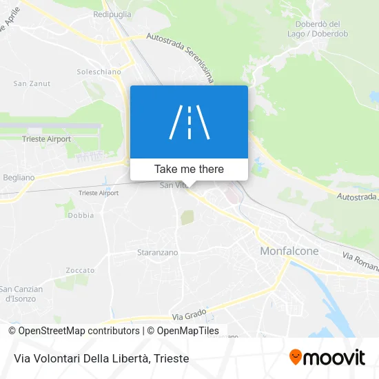Via Volontari Della Libertà map