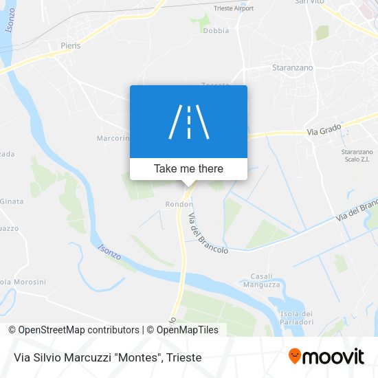 Via Silvio Marcuzzi "Montes" map