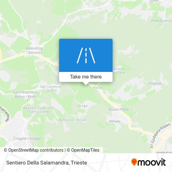 Sentiero Della Salamandra map