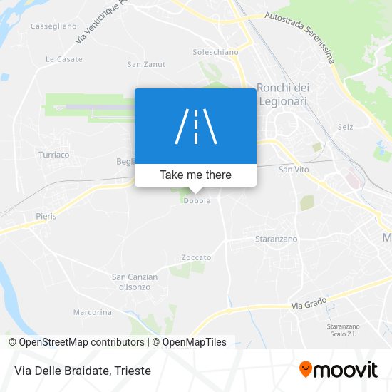 Via Delle Braidate map