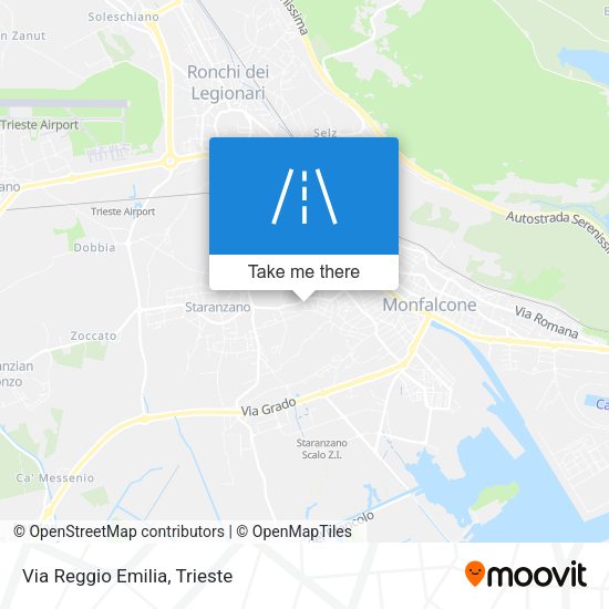 Via Reggio Emilia map