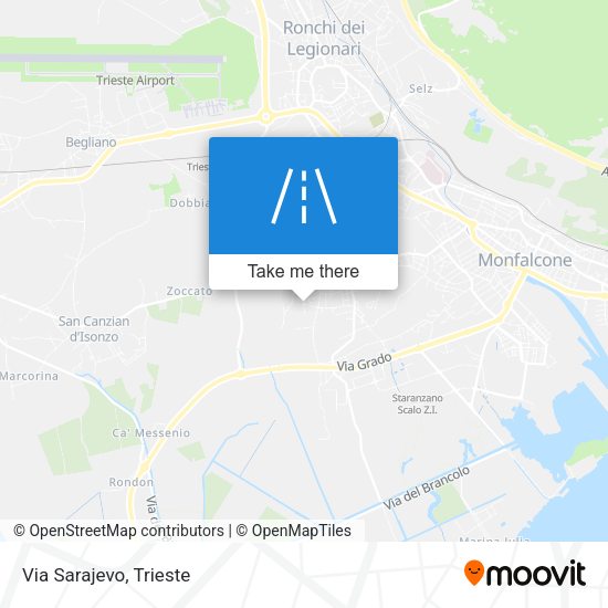 Via Sarajevo map