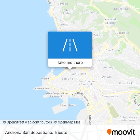 Androna San Sebastiano map