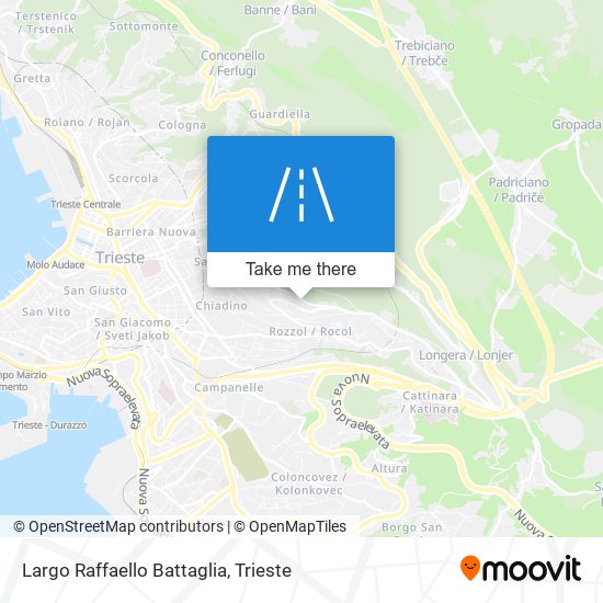Largo Raffaello Battaglia map