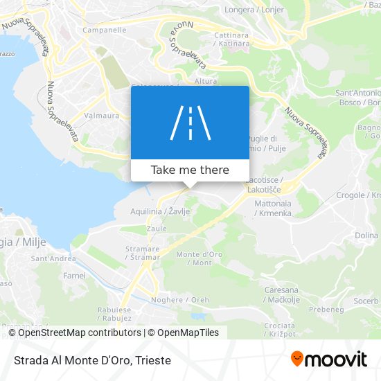 Strada Al Monte D'Oro map
