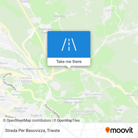 Strada Per Basovizza map