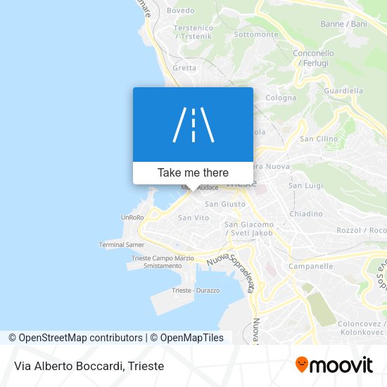 Via Alberto Boccardi map