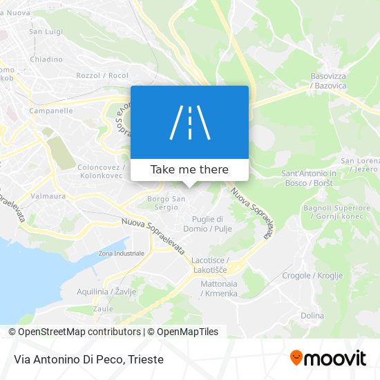 Via Antonino Di Peco map