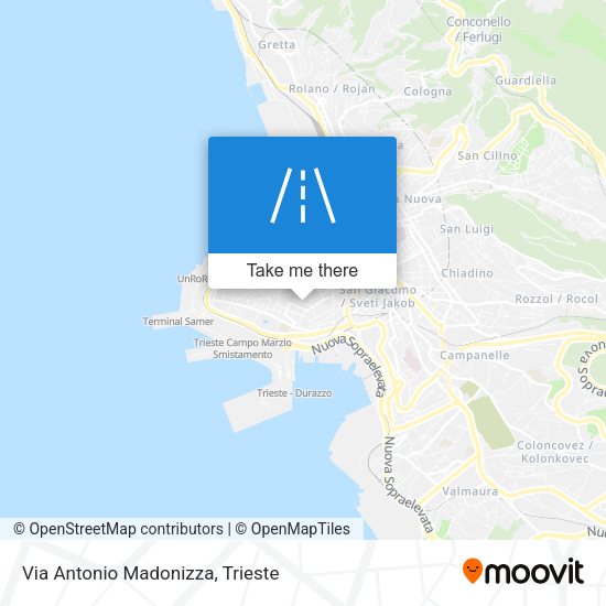 Via Antonio Madonizza map