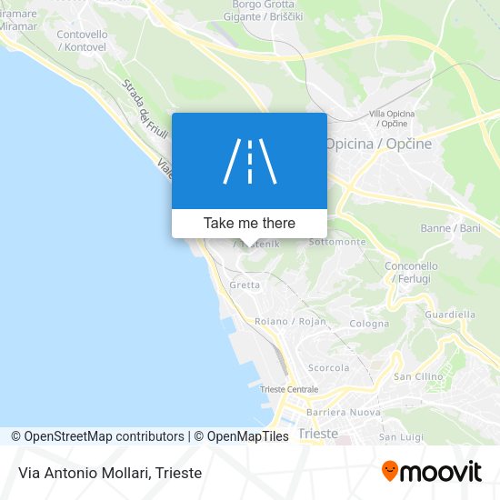 Via Antonio Mollari map