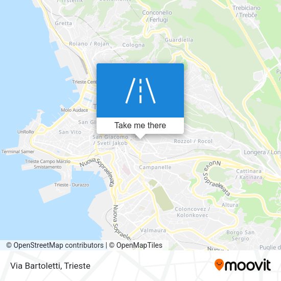 Via Bartoletti map