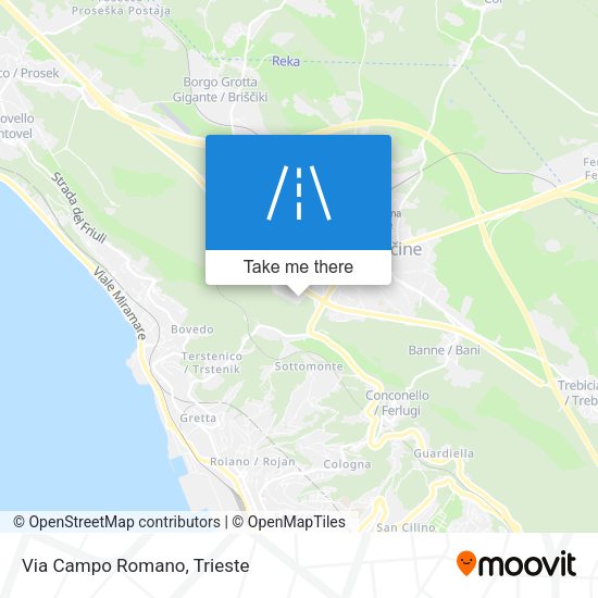 Via Campo Romano map