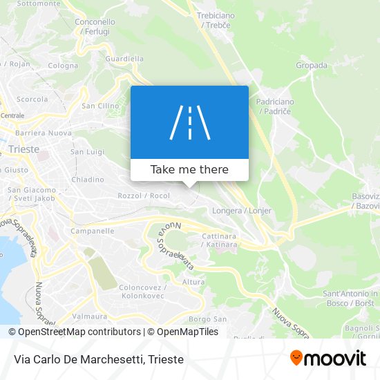 Via Carlo De Marchesetti map